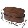 thumbnail image 3 of Japanese Style Bento Wooden Compartment Lunch With Double Layer Insulated For Kids Picnic & Lunch Glass Food Container Glass Food Storage Containers for Pantry Acrylic Storage Camping Food Storage, 3 of 7