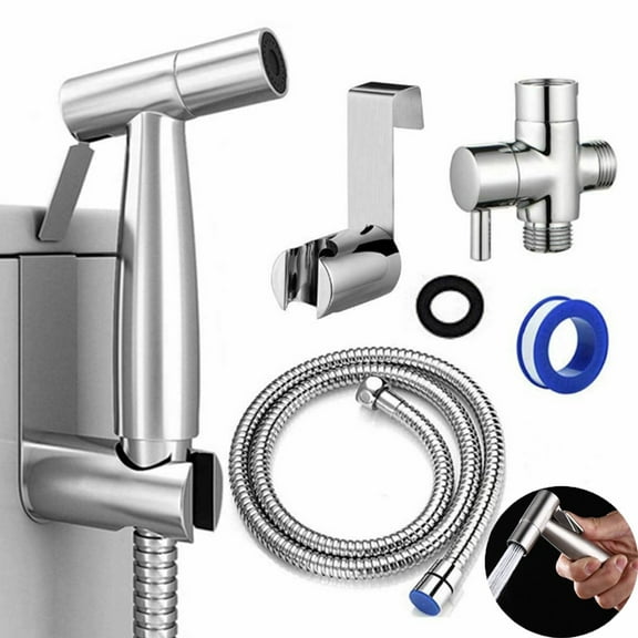 HAVYXIR Handheld Bidet Sprayer for Toilet, 7/8" 304 Stainless Steel Toilet Bidet Sprayer, Adjustable Water Pressure Control with Bidet Hose, Easy Installation