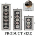 thumbnail image 6 of Ileading 3 Pieces Boho Kitchen Rug Sets Non Slip Soft Kitchen Mat Floor Mat for Kitchen, Laundry Room and Hallway, 6 of 13