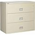 thumbnail image 3 of PHOENIX SAFE Lateral 44 inch 3-Drawer Fireproof File Cabinet with Key Lock, Water Seal, Putty, LAT3W44P, 3 of 4
