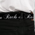 thumbnail image 4 of Buckle-Down Belt, Seatbelt Buckle Belt, Racks on Racks Black White, 30 to 44 Inches, 4 of 9