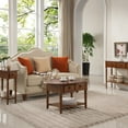 thumbnail image 3 of Coastal Oval Coffee Table in Pecan, 3 of 11