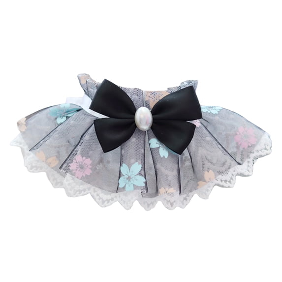 Soft Touch Cat Bib Lovely Bandana Adjustable Bow Collar - Bib Lace Neck Scarf - Pet Neckerchief for Small Dogs