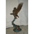 thumbnail image 5 of Nifao Flying Eagle on Wave Bronze Statue – Garden Outdoor Decor Sculpture, 25"L x 35"W x 57"H, 5 of 11