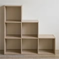 thumbnail image 3 of CRO Decor 42.5'' Wood Cube Bookcase 6- grid Stepwise Storage Shelf, 3 of 9