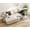 Beige Linen U-Shaped Sofa, variant on Sectional Sleeper Sofa U shaped Charging Couch with Usb Storage Chaise Reversible Pull Out Bed for Small Space, Dark Gray