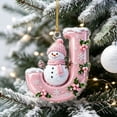 thumbnail image 6 of JeashCHAT Letter Snowman Christmas Ornaments, Christmas Initial Ornaments Winter Snowman Pendant Christmas Tree Hanging Decorations Xmas Gifts (J), 6 of 7