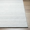 thumbnail image 3 of BoutiqueRugs Kendi Boho Hand Woven Wool Natural Fiber Runner Rug - Farmhouse Neutral Color Carpet for Hallway - Cream, Light Slate, Charcoal - 2'6" x 8' (2x8 Runner), 3 of 7