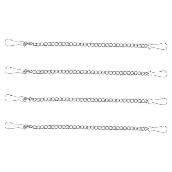 WORGEOUS  4 Pcs Chain for Hanging Bird Feeders Planter Hangers Extender Silver