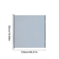thumbnail image 3 of PVC Pet Gate Barrier | No-Drill Installation | Jump-Proof Retractable Fence with Strong Clips | Transparent Door & Lock | 50x125cm or 40x125cm White Partition, 3 of 6