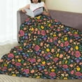 thumbnail image 6 of Vsdgher Mexican Folk Art Floral Ultra-Soft Micro flannel Blanket Throw Blankets for Couch Sofa, Bed (4 sizes)-80"x60", 6 of 7