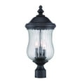 thumbnail image 1 of Acclaim 39717BC Bellagio Collection 3-Light Outdoor Light Fixture Post Lantern, Black Coral, 1 of 2