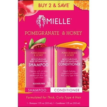 Mielle Pomegranate & Honey Shampoo & Conditioner Value Pack