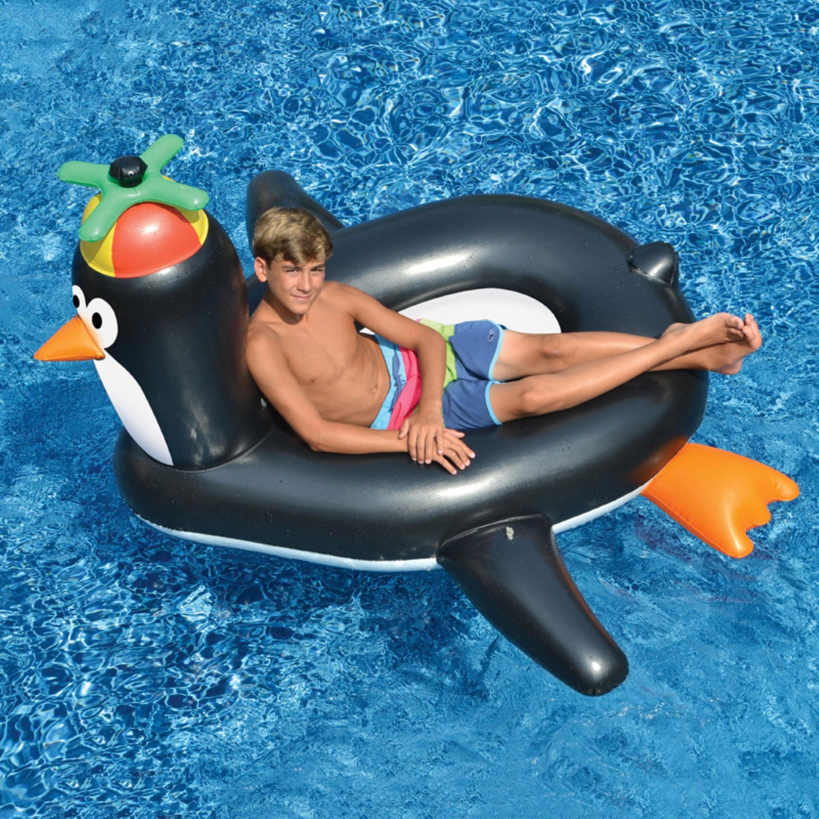 Swimline Giant Penguin Ride-On Swimming Pool Float by Swimline