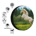 thumbnail image 4 of Naloa Horse Rearing Up In The Field PVC Leather Spare Tire Wheel Cover Spare Tire Cover, for Car Truck SUV Camper Trailer Universal Fit(14-17in)-15 inch, 4 of 6