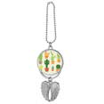 thumbnail image 1 of Potted  Cactus Succulents Pattern Silver Wing Car Pendant Decoration, 1 of 4