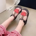 thumbnail image 6 of ZACPNCV Girls Jelly Sandals Heart Glitter Design Chunky Platform Soft Sole Comfort Dress Sandals Summer, 6 of 9