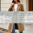 thumbnail image 3 of Women's Fall Winter Trench Coat Long Sleeve Dress Overcoat Heavy Insulated Peacoats with Pockets Khaki S, 3 of 9