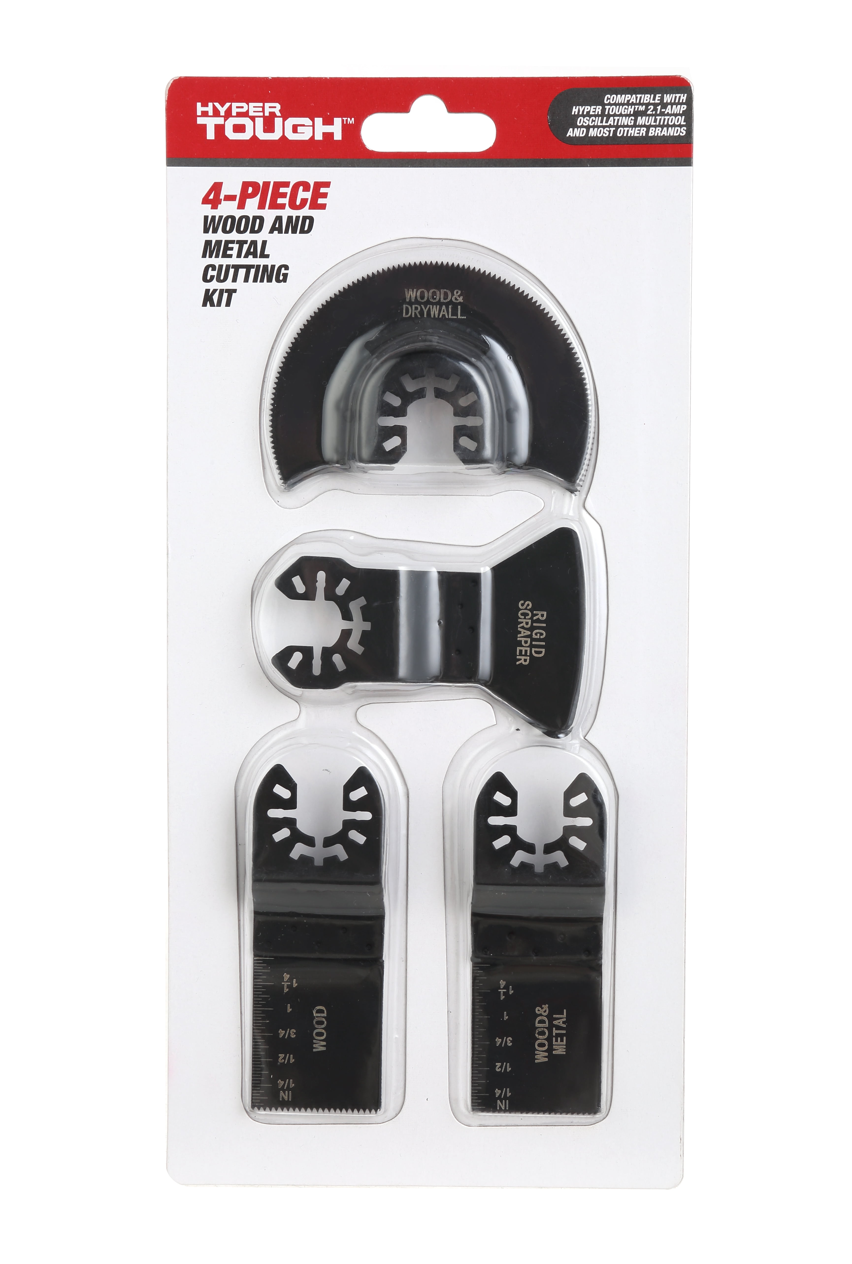 Hyper Tough 4 Piece Oscillating Wood and Metal Cutting Kit, JB98005J