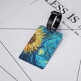 thumbnail image 5 of Luggage Tags for Suitcases, Starry Sunflower Dreamscape Leather Bag Luggage Tags ID Label Tags Privacy Protection Travel Bag Labels, 5 of 6