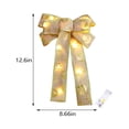 thumbnail image 3 of Moocorvic Christmas Tree Bow, Christmas Wreath Bow, Christmas Led Wreath Bow, Warm LED Lights Christmas Tree Topper For Indoor Outdoor Xmas Decoration, 3 of 6