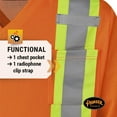 thumbnail image 4 of Pioneer Hi Vis Quick-Dry Work Safety Long Sleeve Shirt for Men - for Construction - Cooling Moisture-Wicking Mesh - Orange, 4 of 6