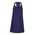 thumbnail image 5 of Afdoent Womens Dresses Athletic Mini Dress Neck Casual Summer Sleeveless Romper Dresses Tennis Workout Outfits Boho Beach Dress, 5 of 7