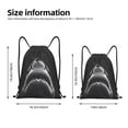 thumbnail image 2 of Sikiie Black And White Shark Drawstring Backpack Drawstring Bags, Draw String Back Bag for Sports, Gym, Travel, Swimming, Beach-Medium, 2 of 6