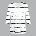 thumbnail image 3 of Aofany Womens Nursing Scrub Tops Stripes Working Uniform 3/4 Sleeve V-Neck Workwear Blouse T-shirt with Pockets Womens Scrubs, 3 of 4
