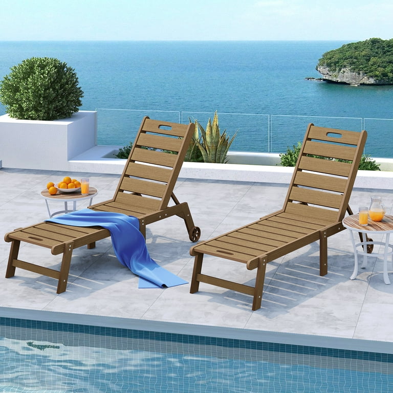 Poly resin cheap chaise lounge
