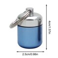 thumbnail image 4 of Wosthever Mini pastillero de aleación de aluminio, llavero, botella, tabletas, contenedor impermeable Type10 NO10, 4 of 6