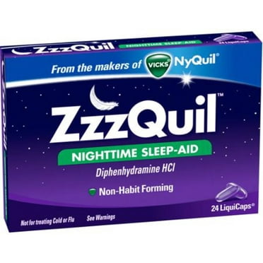 ZzzQuil Nighttime Sleep-Aid, LiquiCaps, 24 ea (Pack of 2)