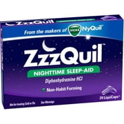 ZzzQuil Nighttime Sleep-Aid, LiquiCaps 24 ea (Pack of 4)