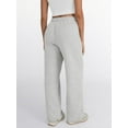 thumbnail image 4 of Womens Wide Leg Sweatpants High Waisted Baggy Lounge Pants Drawstring Flared Joggers with Pockets Light Gray XL, 4 of 7