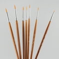 thumbnail image 3 of Milue 7pcs/set Professional Detail Paint Brush Fine Pointed Tip Miniature Brushes For, 3 of 13