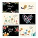 thumbnail image 1 of Tarjetas con sobres - 24 tarjetas de agradecimiento de género neutro con 6 diseños únicos - Tarjetas de felicitación plegadas de 3,9 x 5,9 gracias, 1 of 6