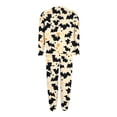 thumbnail image 3 of Plus Size Cute Pajamas for Women Set Crew Neck Pumpkin Ghost Graphic Sleepwear Long Sleeve Pjs Halloween Outfits Khaki 5XL, 3 of 5