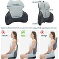 thumbnail image 3 of Long Back Lumbar Support Pillow - Full Back Pain Relief & Posture Improvement - Memory Foam Cushion for Office, Gaming, Car, 3 of 6