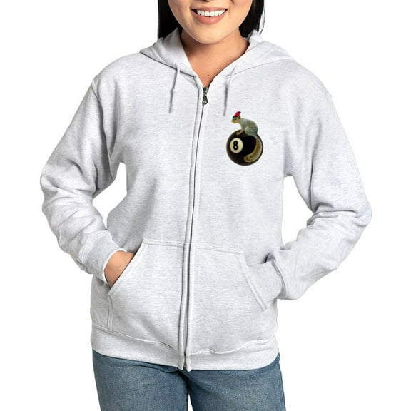 CafePress - Santa Squirrel 8 Ball - Women's Zip Hoodie