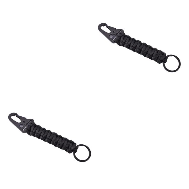 Eigraketly LLavero de Paracord para exteriores, 7 hebras, mosquetón desmontable, llavero de emergencia, cuerda para mochilero, cordón Type5 NO5
