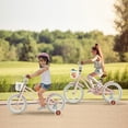 thumbnail image 2 of Costway Bicicleta infantil ajustable con rueda de entrenamiento para niñas de 4 a 8 años, color rosa, 2 of 2