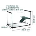 thumbnail image 2 of REPTI ZOO Tortuguero para Tortugas de Agua, Pecera para Tortuga, Terrario de vidrio con Plataforma para Tortuga de Agua, Casa para Reptiles con rampa, Tanque con plataforma, 51cm X 31cm x 36cm, 57 Lt REPTI ZOO acuario, mini terrario cristal, 2 of 9