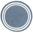 thumbnail image 2 of SAFAVIEH Calico Stojan Geometric Polyester Shag Area Rug, Blue/Ivory, 6'7" x 6'7" Round, 2 of 8