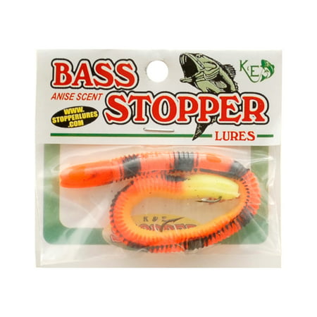 K&E Bass Stopper Worm - Firetiger