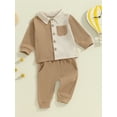 thumbnail image 3 of Nygoyerh Little Boys Outfit 6M 9M 12M 18M 24M 3T 4T Classic Long Sleeve Shirt + Long Pants 2PCS Set Fall Baby Clothing, 3 of 7