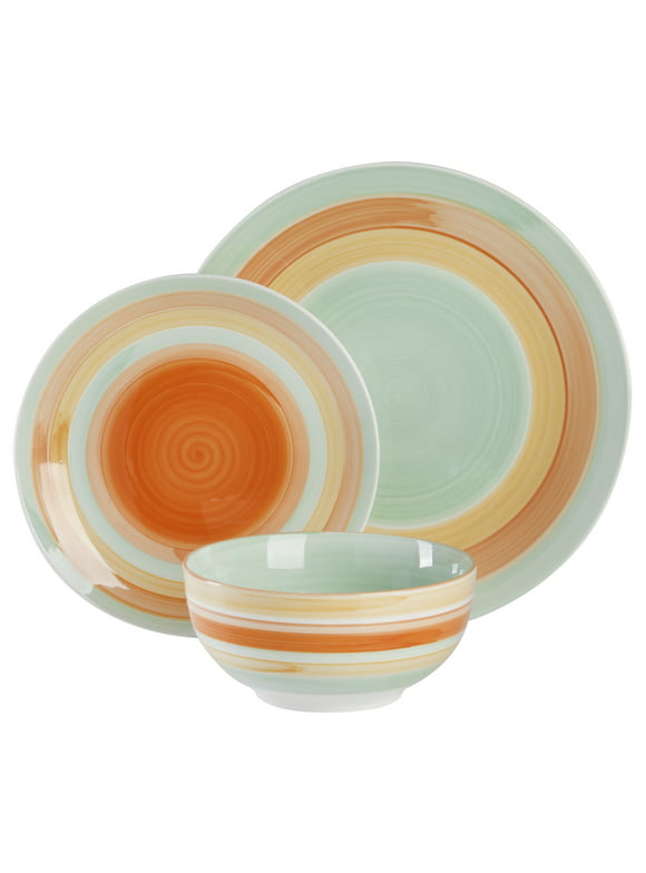 Wanda June Home Vintage Stripe 12-Piece Porcelain Dinnerware Set by Miranda Lambert