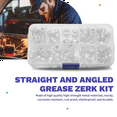 thumbnail image 6 of 60Pcs Metric Grease Fittings Kit, M6 M8 M10 45 90 Degree Hydraulic Grease Zerk Assortment for Angled Grease Mechanical, 6 of 10