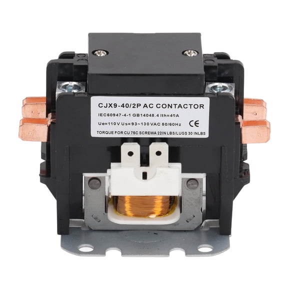 40A 2P Air Conditioner AC Contactor, Heat And Flame Retardant, Stable And Durable, Easy Installation With Silver Alloy Contact