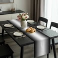 thumbnail image 2 of Black Ombre Table Runner 60 Inches Long, Black Grey White Gradient Modern Abstract Art Kitchen Coffee Dining Table Decoration for Home Party Birthday Wedding Home Decor 13x60 Inches, 2 of 8