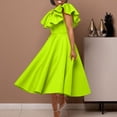thumbnail image 2 of AURA Plus Size Summer Ruffle Sleeve High Waist Maxi Swing Dress Elegant Banquet Party Dress XL XXXL, 2 of 9